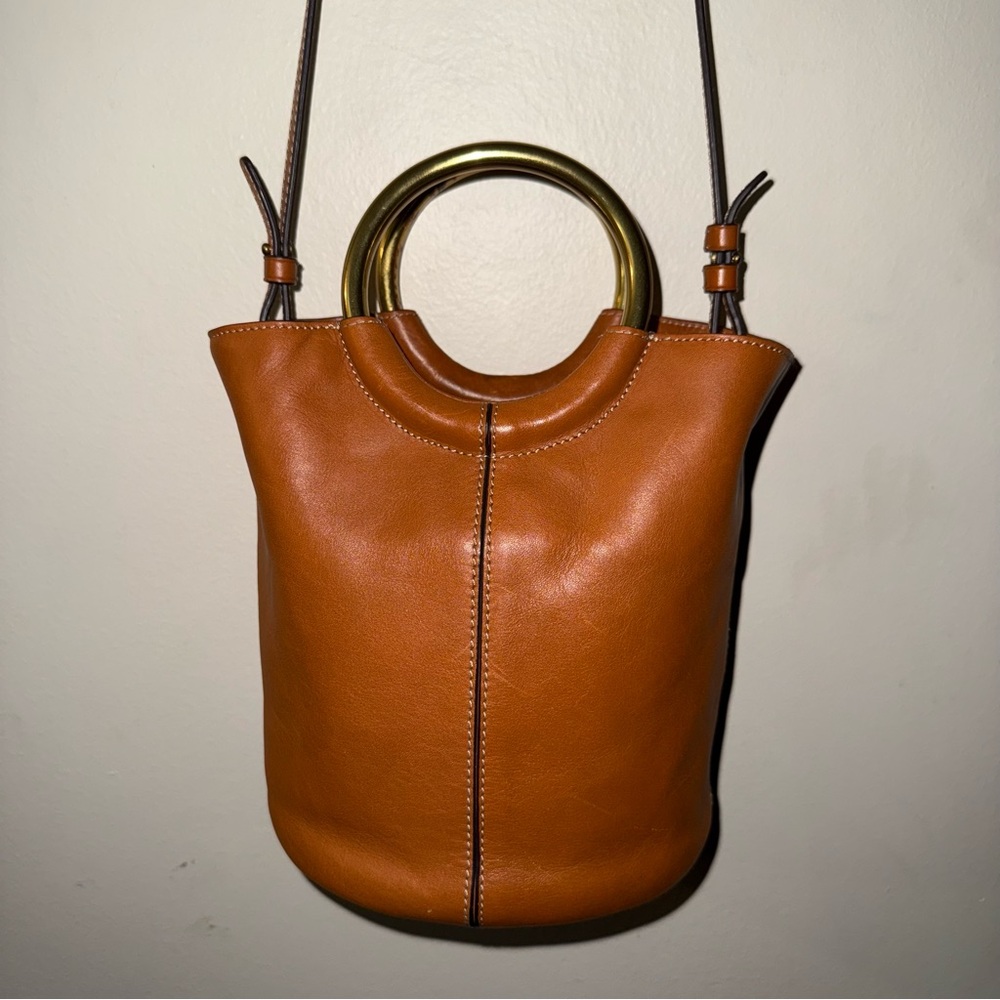 J.Crew Brown Bracelet Bucket Bag In Italian Leather - Picture 3 of 8